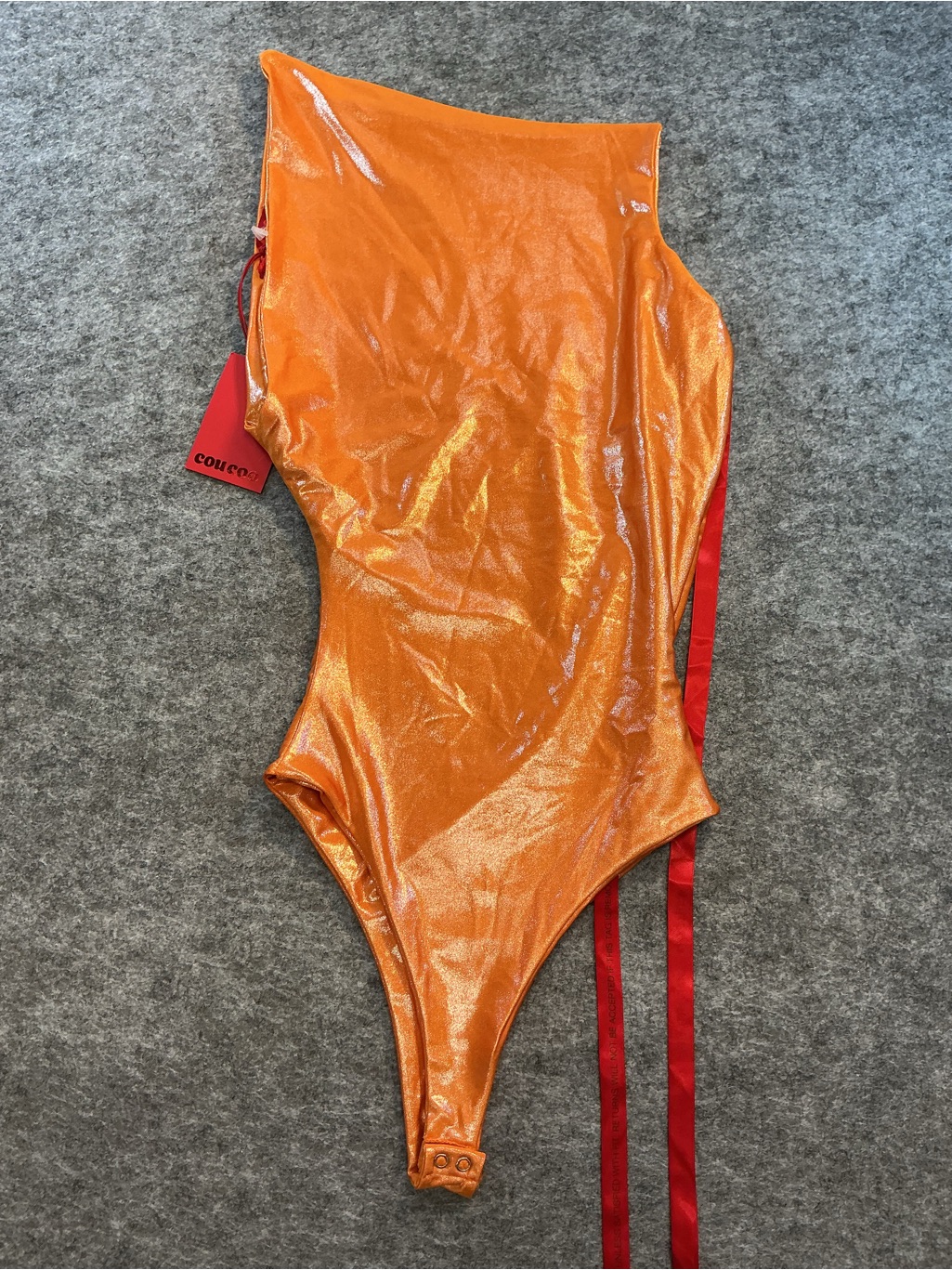 Coucoo Intimates | Jani New! Orange Metallic One-Piece Bodysuit Size M — image 2 of 6
